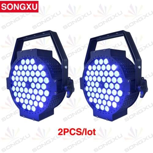 SONGXU 54x3W LED Flat Par Light RGB 3in1 with 7 DMX Channel High Power Slim LED Par Cans Effect Light 2pcs/lot/SX-PL5403B