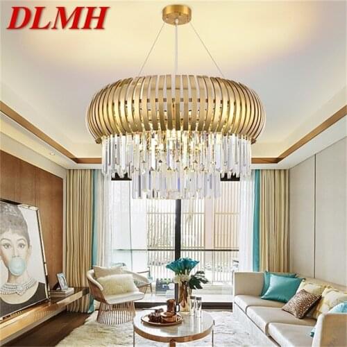 DLMH Modern Crystal Chandelier LED Home Decorative For Living Room Dining Room Villa Duplex