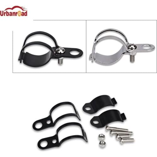 1 Pair Motorcycle lights Turn Lamp Stand Relocation Mount Fork Clamps Holder For 30MM-45MM Turn Signal Black White Lamp Stand