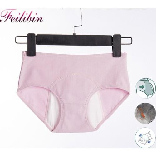 ZJX Breathable Leak Proof Menstrual Panties Women Widen Physiological Pants Underwear Girls Period Cotton Waterproof Briefs