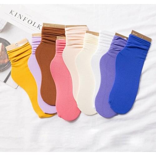 Spring and summer pure color velvet ladies thin stockings pile stockings in tube curling ice ice socks female socks