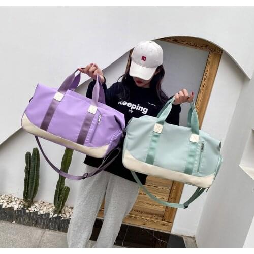 Waterproof Yoga Sports Fitness Travel Bag Large Capacity Oxford Cloth Shoulder Female Bag 2021 Fashion Casual Suitcase Handbags