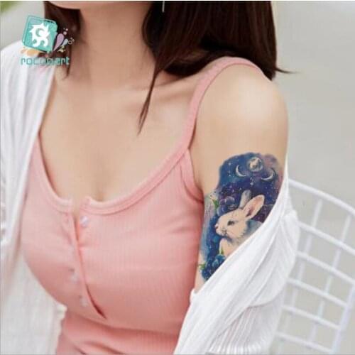 Temporary tiger tattoo waterproof temporary tattoo animals wolf fox moose tattoos unicorn horse sexy fake tatoo T1868