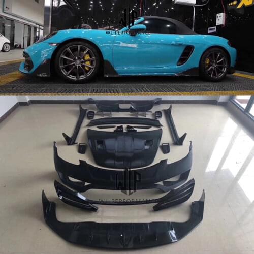 High Quality Carbon Fiber / FRP Front Engine Hood Bonnets engine Covers Car Body Kit For Porsche 718 RS style Car styling