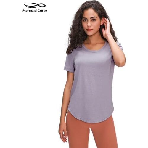 Love Crew III Women Short Sleeve Super-soft Tee Gym Clothing Classic Fit Hip Length Fitness T-shirt Yoga Exercise Shirt