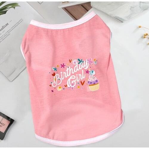 Dog Vest Printed Pattern Breathable Pink Color Fashion Puppy Vest for Summer Одежда для собак