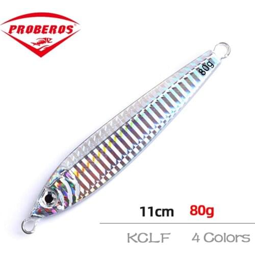 1PCS Metal Jig Fishing Lure Weights 80g Trolling Hard Bait Bass Fishing Bait Tackle Trout Jigging Lure Jigs Saltwater Lures