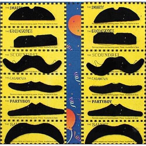 100set Halloween Christmas costume party masquerade self adhesive cosplay fake beard Santa Claus Beard Humor false moustache Toy