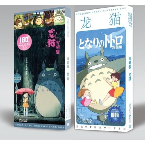180 Pcs/Set My Neighbor Totoro Postcard DIY Cartoon Greeting Cards Message Card Christmas and New Year gifts