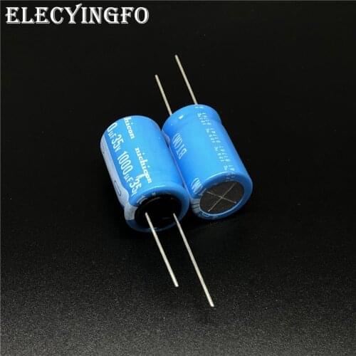 2pcs/10pcs 1000uF 35V NICHICON BT Series 16x25mm Highly dependable reliability 35V1000uF Aluminum Electrolytic capacitor
