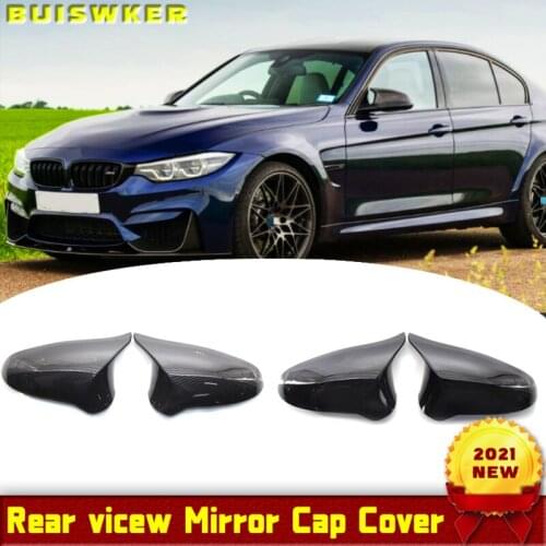 2PCS Carbon Fiber Car Side Mirror Cover Outside Rearview Mirror Cover Caps Replacement For BMW F80 M3 &F82 M4 2015-2018