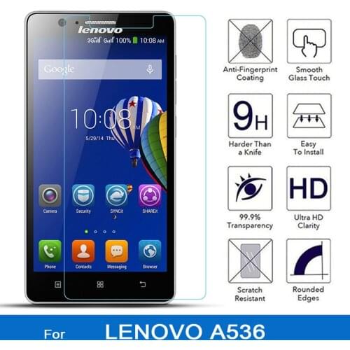 2pcs Safe Tempered Glass for Lenovo A536 A358T A538 A 536 538 Screen Protector 9H Phone Protective Films Case pelicula de vidro