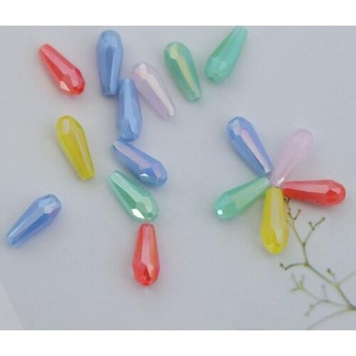 20 PCS 4x10mm Fashion Acrylic Water Droplets Beads DIY Necklace Earrings Accessories For Jewelry Making