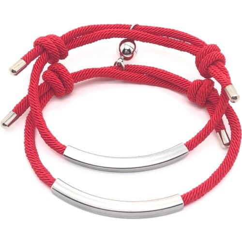 2021 exquisite handmade bracelet female lover couple charm men and women pairing friendship not show steel jewelry