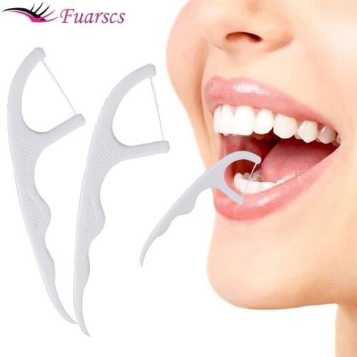 50pcs Disposable Dental Teeth FlossFor Adult Dental Cleaning Tooth Stick Teeth Clean Tooth Oral Care Toothpick Tool Portable