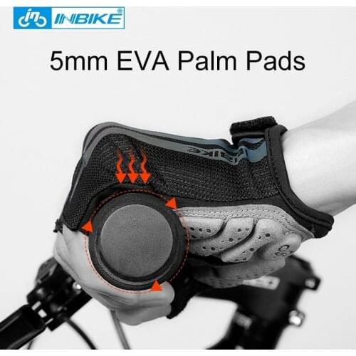 Free Shipping INBIKE Half Finger Bicycle Gloves Sport Fitness Racing Bike Gloves Summer Men Women Riding Thickened cycling Palm