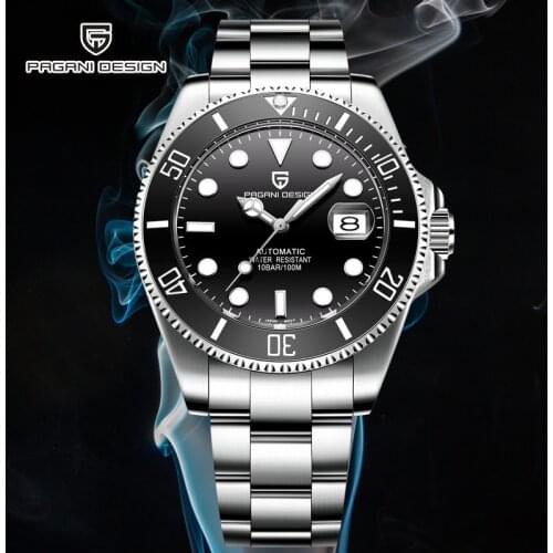 2020 New PAGANI DESIGN Automatic Mechanical Watch Men Stainless Steel Brand Business Military Waterproof Clock Relogio Masculino