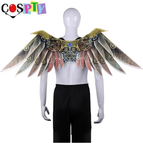 Cospty Carnival Party Vintage Punk Cosplay Vestiti Steampunk Style Unique 3D Wings Costume