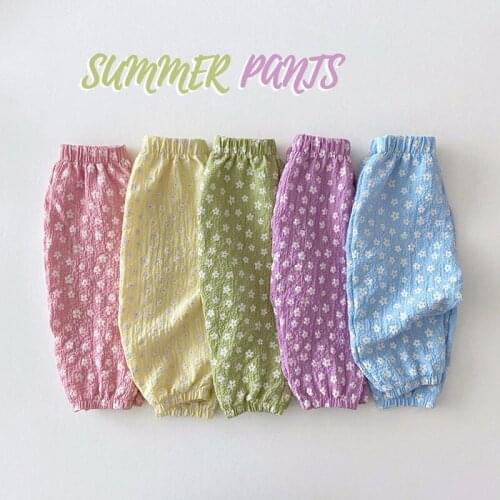 Kids Girls Korean Style Cotton Pants