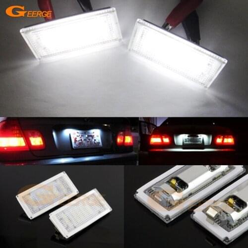 For BMW E46 2 Door E46 M3 2004 2005 2006 Excellent Ultra bright Led License plate lamp light No OBC error car Accessories