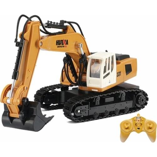 2.4Ghz RC Excavator 9 Channel 1:18 Excavator Hydraulic Plastic + Electronic Components L41cm RC Distance 50M Running Time 20mins