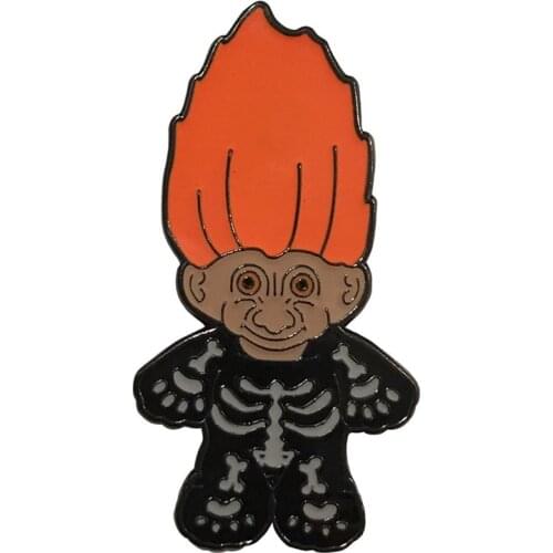 Troll Skeleton Glow In the Dark Enamel Pin
