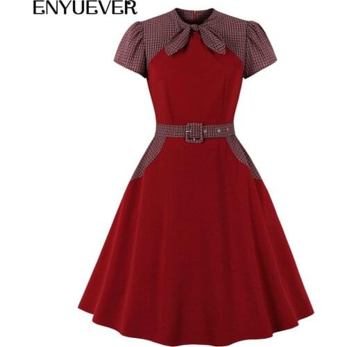 Модные платья в клетку ENYUEVER China At AliExpress
