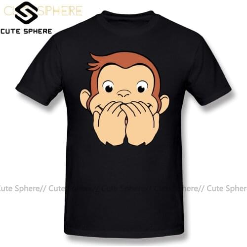 Curious George T Shirt George No Mouth T-Shirt Beach Male Tee Shirt Oversize Fun 100 Cotton Short Sleeve Print Tshirt