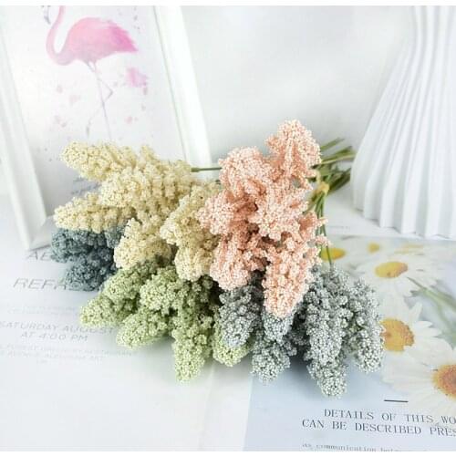 6pcs/lot Artificial PE Lavender Wholesale Fake Plant Wedding Bride Bouquet Decoration Home DIY Wreath Fake Flower