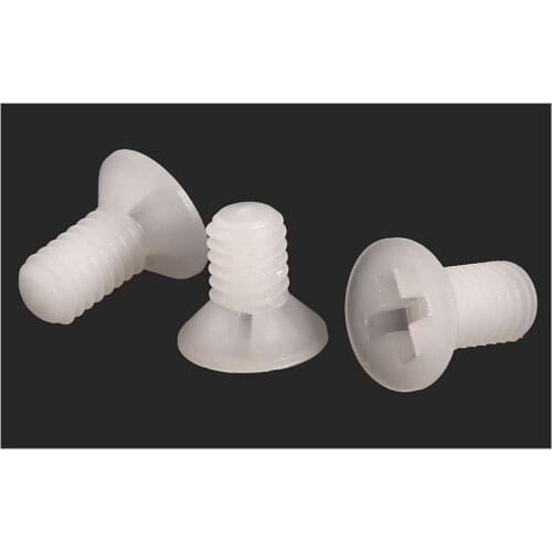 KM nylon sink head cross screw flat head screw plastic screw plastic screw M2.5M3M4M5M6M8 50PCS