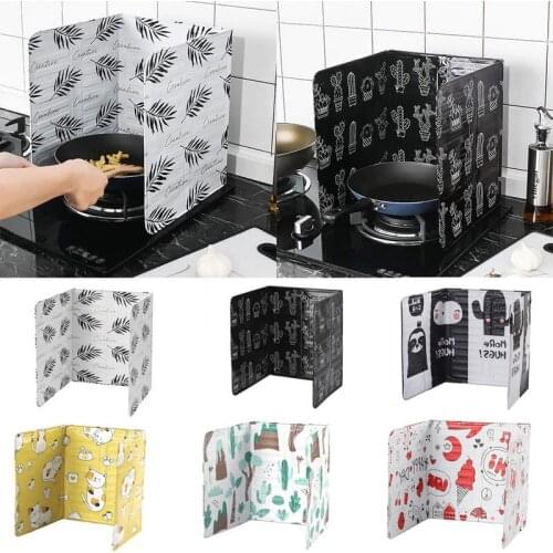 Kitchen Cooktop Oil-proof Baffle Aluminum Foldable Gas Stove Splash Proof Plate Protection Grease Screen Kitchen Accessories