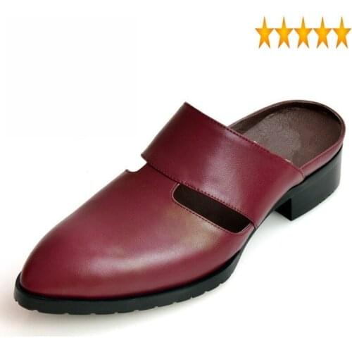 Slipper Men 2021 Cowhide Korean Genuine Leather Sandals Male Shoes Summer Luxury Designer Casual Beach Footwear Mocassin Homme