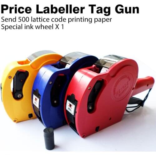 MX-5500EOS 8 Digits price gun single line machine Price Tag Gun Labeler Labeller + 500 white labels +1 Ink Free shipping