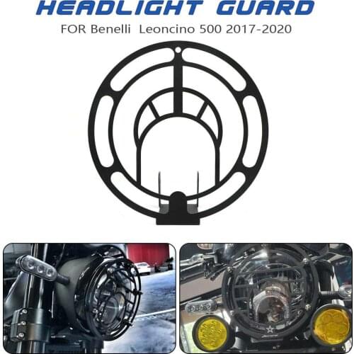 Motorcycle Headlight Headlamp Grille Headlight Grille Guard Cover Protector for Benelli Leoncino 500 BJ500