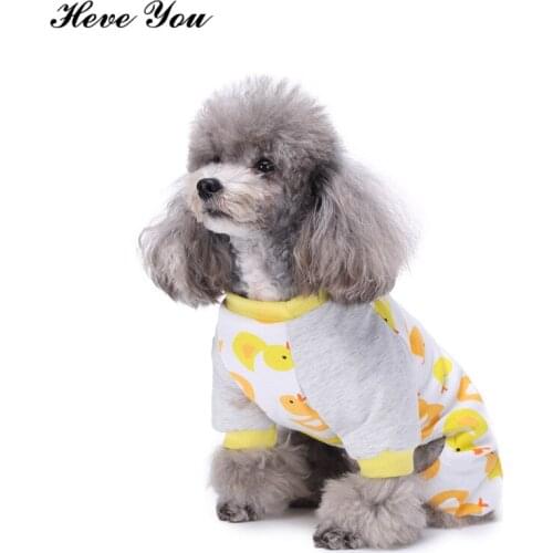 Heve You New Dog Coat Soft Cotton Jumpsuits Winter Chihuahua Clothes Pets Puppy Romper Sleeping Warm Pet Pajamas Cat Clothing