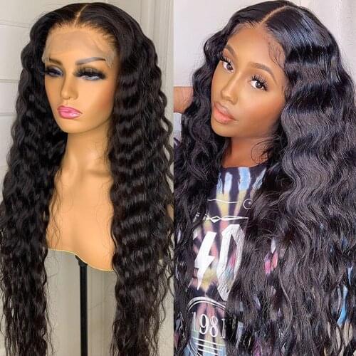 HD Lace Frontal Wig 30 Inch Malaysian Loose Deep Wave Wig 13x4 Lace Front Human Hair Wigs Preplucked Hairline 7day free delivery