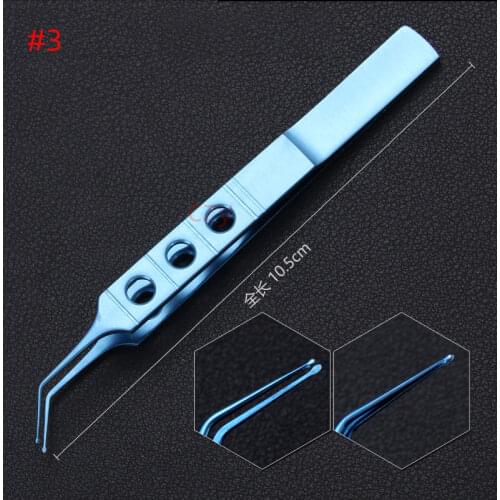 Titanium alloy 11cm crystal implant tweezers ophthalmic tweezers duckbill tweezers micro tweezers round tip implant tweezers
