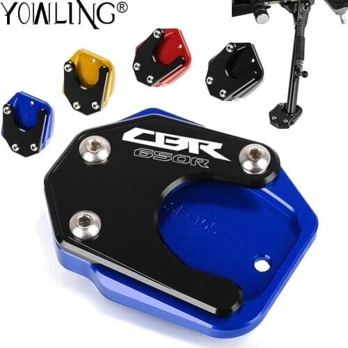 Motorcycle Kickstand FOR Honda CBR650R CBR 650R 2018 2019 2020 2021 Motorcycle CNC Side Stand Enlarge Plate Kickstand Extension
