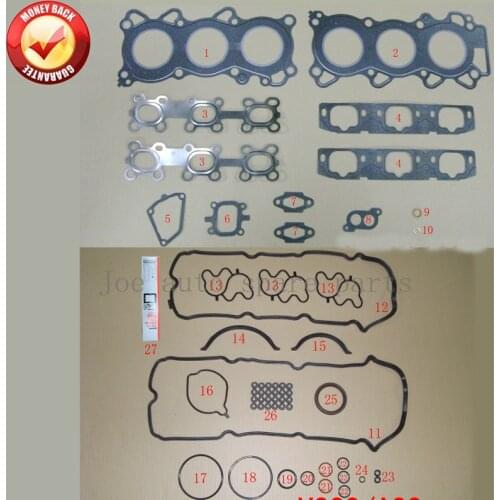 VQ20DE Engine Full gasket set kit for Nissan Cefiro A33 1994-2003 1995cc 2.0L 10101-6Y225 101016Y225
