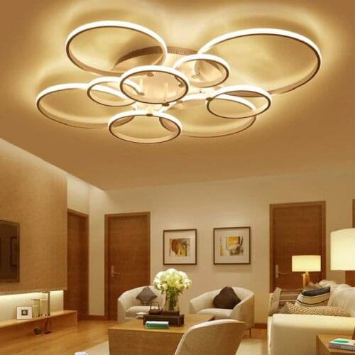 Surface mounted modern led ceiling lights for living room Bed room light White/Brown plafondlamp home lighting led Ceiling Lamp