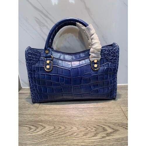 Genuine Leather Crocodile Pattern Women Vintage Shoulder Bag Luxury Handbags Women Bags Designer Crossbody Messenger Bag