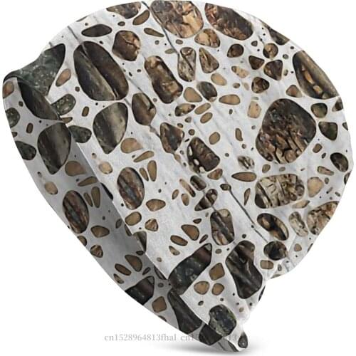 Skullies Beanies Caps Terrazzo Mosaic Wooden Texture Knit Hat Winter Warm Bonnet Hats Men Womens Unisex Ski Cap