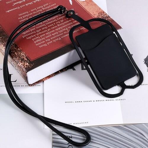 For ZTE Blade A3 (2019) /ZTE Blade L8 5 inch Silicone Rubber Card Holder Case Cell Phone Cover Bank Card Bus Card Pouch