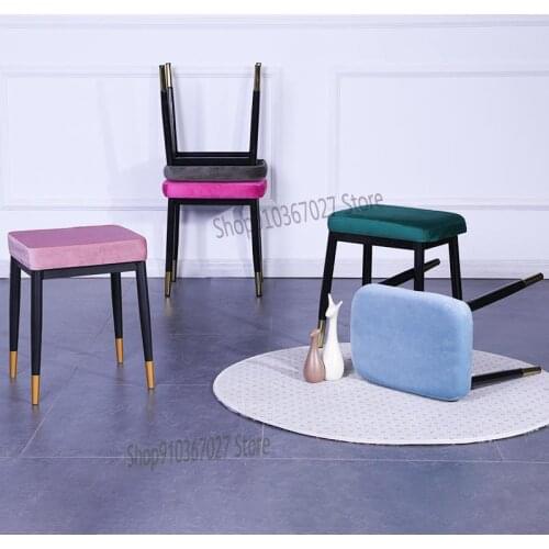 Nordic Light Luxury Dressing Stool Makeup Stool Simple Bedroom Ins Net Red Dressing Table Stool Shoe Changing Stool