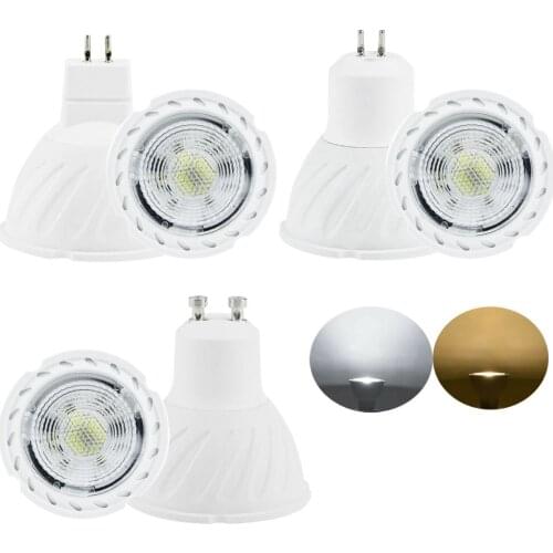 Super Bright Dimmable 7W GU10 COB Spot Light GU5.3 MR16 LED Spotlights Bulbs Lamps 220V 230V 240V Aluminum Ampoule Cold/ Warm