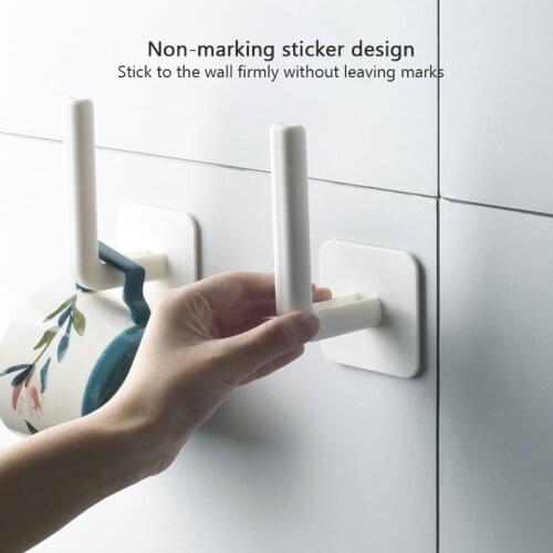 1pc Under Cabinet Paper Roll Rack Towel Holder Kitchen Self-adhesive Accessories Tissue Hanger Storage Rack for Bathroom Toilet