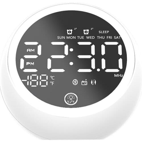 X10 Bluetooth Speaker Creative Alarm Clock Night Light Multifunctional Audio With Radio