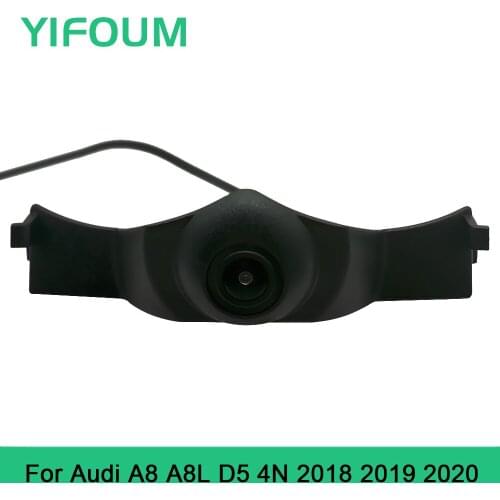 YIFOUM HD CCD Car Front View Parking Night Vision Positive Waterproof Logo Camera For Audi A8 A8L D5 4N 2018 2019 2020