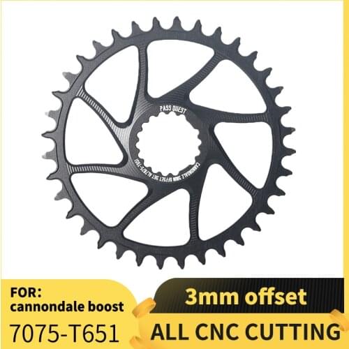 PASS QUEST MTB Mountain Bike Chainring 3mm Offset 28-38T Narrow Wide ChainWheel For Cannondal SI SL SLSL Bicycle Crankset Parts