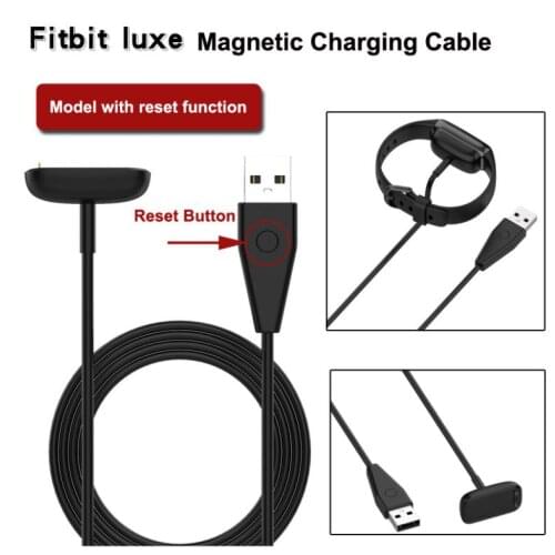 1M USB Charger For Fitbit Luxe Charging Cable Smart Watch Bracelet Wireless Magnetic Charger Cable Strap Accessoriesccessories